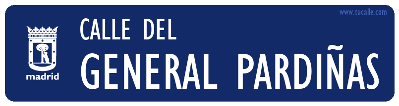 cartel_de_calle-del-GENERAL PARDIÑAS_en_madrid